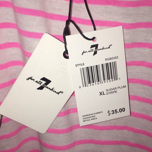 7 for all mankind size XL striped top - Picture 6 of 8